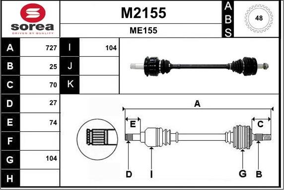 SNRA M2155 - Pogonska osovina www.molydon.hr