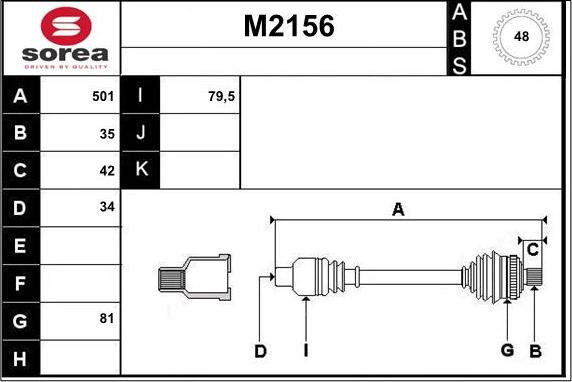 SNRA M2156 - Pogonska osovina www.molydon.hr