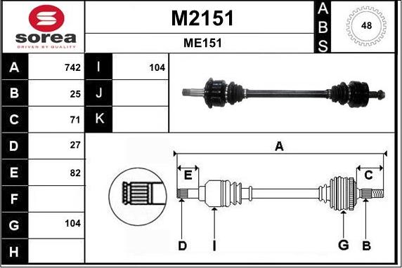 SNRA M2151 - Pogonska osovina www.molydon.hr