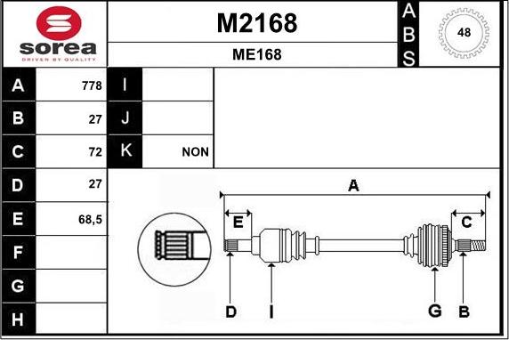 SNRA M2168 - Pogonska osovina www.molydon.hr
