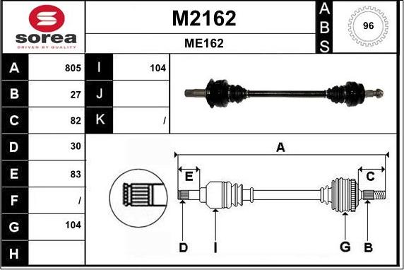 SNRA M2162 - Pogonska osovina www.molydon.hr