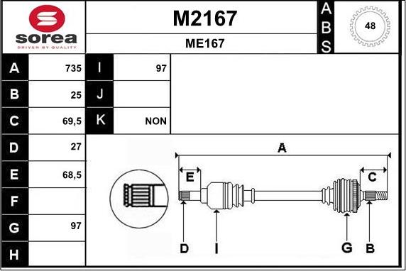 SNRA M2167 - Pogonska osovina www.molydon.hr