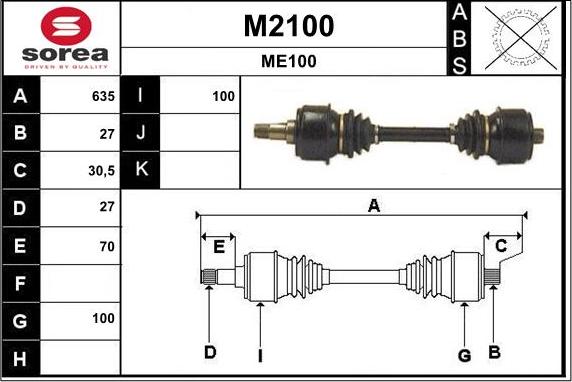 SNRA M2100 - Pogonska osovina www.molydon.hr