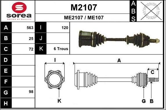 SNRA M2107 - Pogonska osovina www.molydon.hr