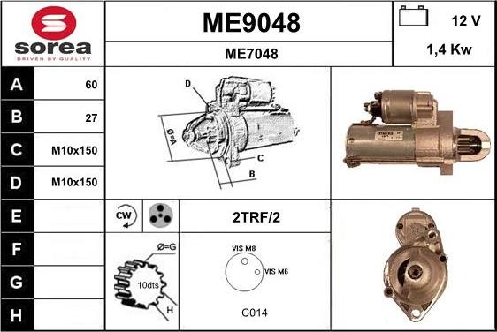 SNRA ME9048 - Starter www.molydon.hr