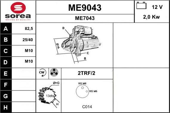 SNRA ME9043 - Starter www.molydon.hr