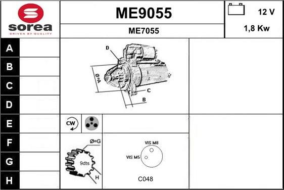 SNRA ME9055 - Starter www.molydon.hr