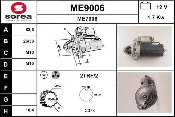 SNRA ME9006 - Starter www.molydon.hr