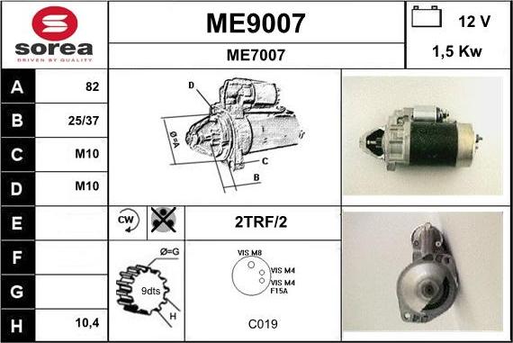 SNRA ME9007 - Starter www.molydon.hr