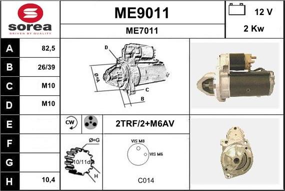 SNRA ME9011 - Starter www.molydon.hr