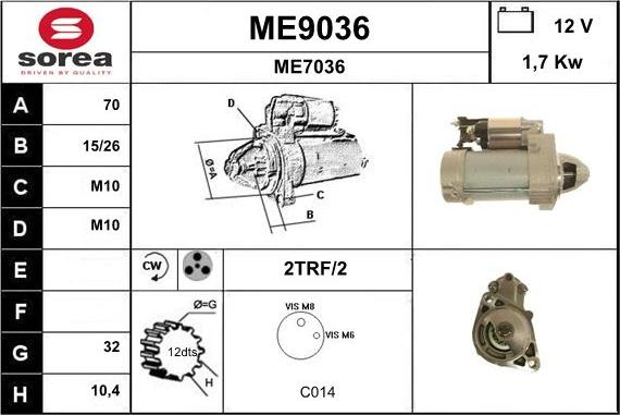 SNRA ME9036 - Starter www.molydon.hr