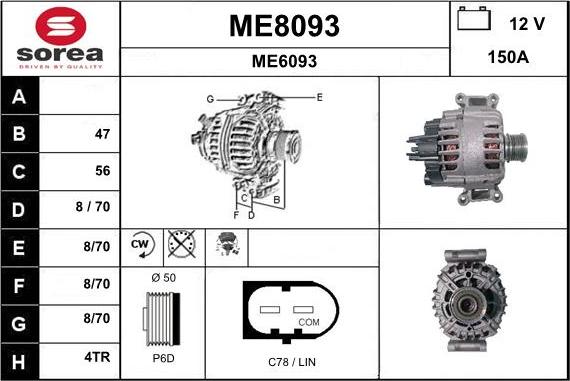 SNRA ME8093 - Alternator www.molydon.hr