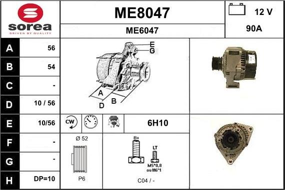 SNRA ME8047 - Alternator www.molydon.hr