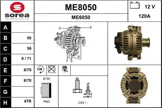 SNRA ME8050 - Alternator www.molydon.hr