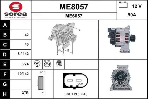 SNRA ME8057 - Alternator www.molydon.hr