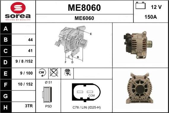 SNRA ME8060 - Alternator www.molydon.hr