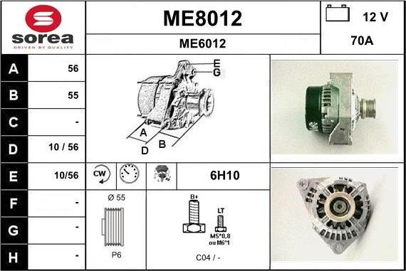 SNRA ME8012 - Alternator www.molydon.hr