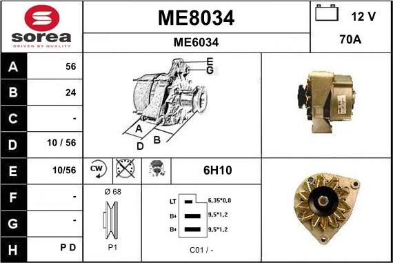SNRA ME8034 - Alternator www.molydon.hr
