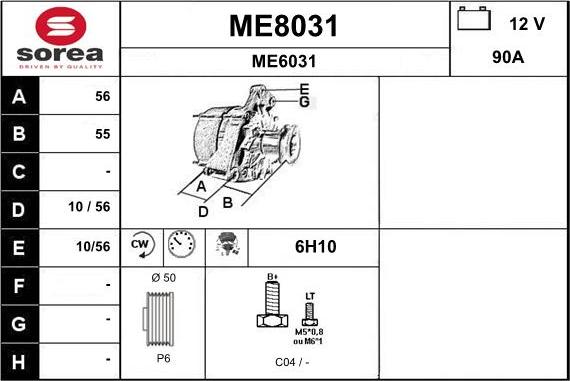 SNRA ME8031 - Alternator www.molydon.hr
