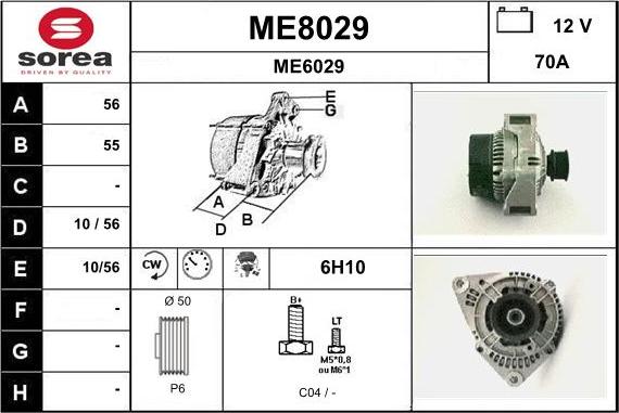 SNRA ME8029 - Alternator www.molydon.hr