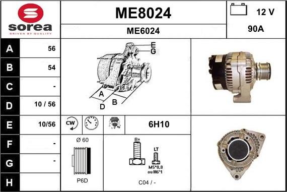 SNRA ME8024 - Alternator www.molydon.hr