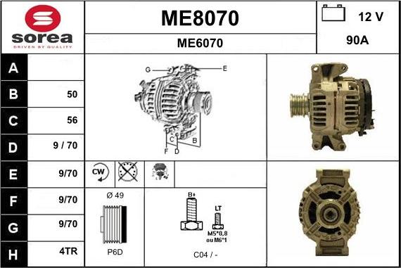 SNRA ME8070 - Alternator www.molydon.hr