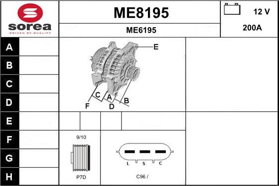 SNRA ME8195 - Alternator www.molydon.hr