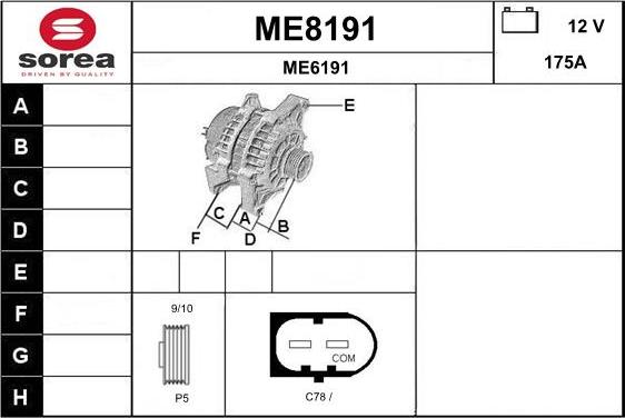 SNRA ME8191 - Alternator www.molydon.hr