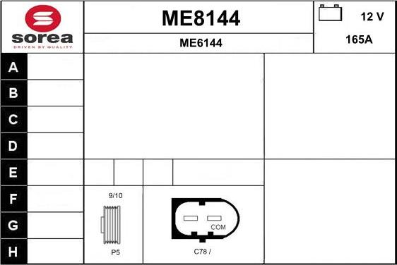 SNRA ME8144 - Alternator www.molydon.hr