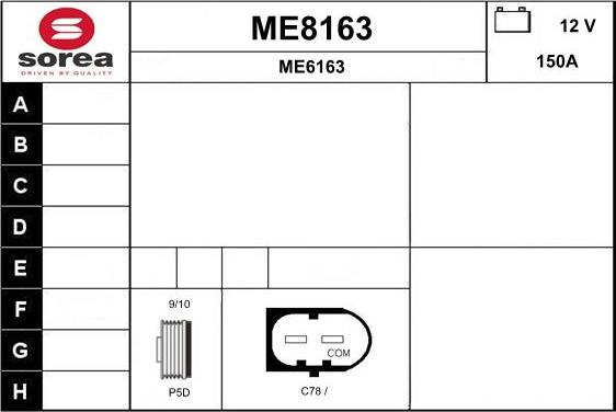 SNRA ME8163 - Alternator www.molydon.hr