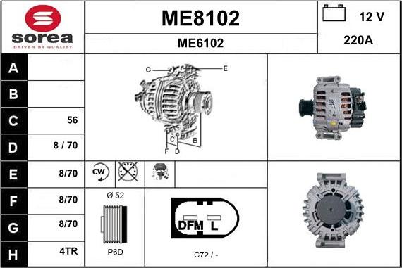 SNRA ME8102 - Alternator www.molydon.hr