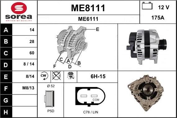SNRA ME8111 - Alternator www.molydon.hr