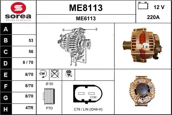 SNRA ME8113 - Alternator www.molydon.hr