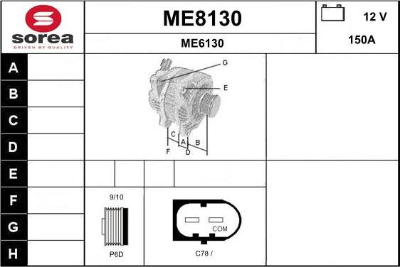 SNRA ME8130 - Alternator www.molydon.hr