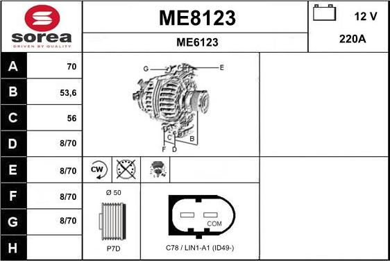 SNRA ME8123 - Alternator www.molydon.hr