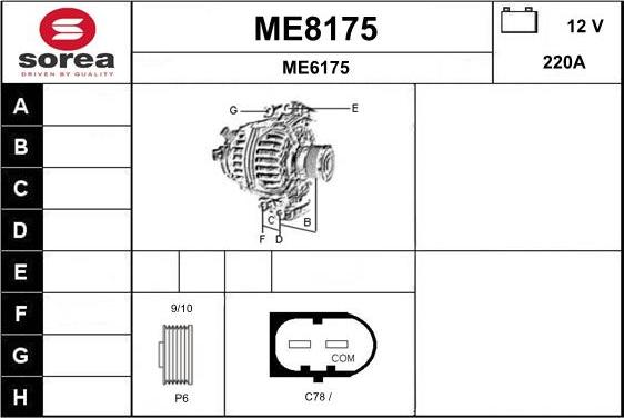 SNRA ME8175 - Alternator www.molydon.hr