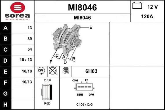 SNRA MI8046 - Alternator www.molydon.hr