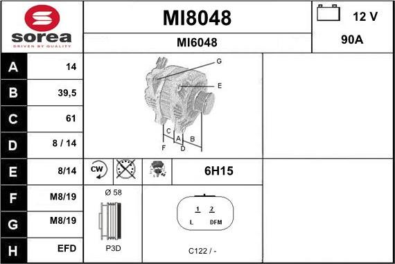 SNRA MI8048 - Alternator www.molydon.hr