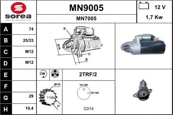 SNRA MN9005 - Starter www.molydon.hr