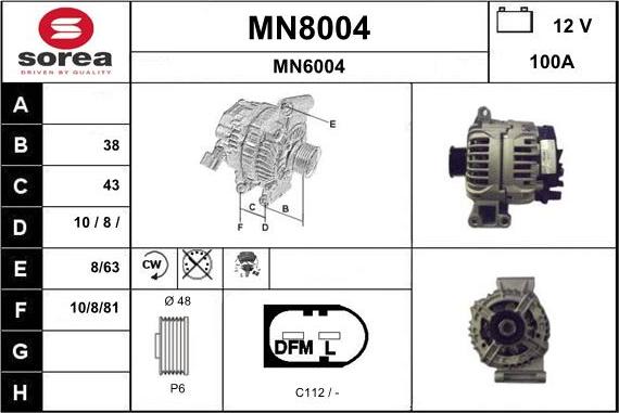 SNRA MN8004 - Alternator www.molydon.hr