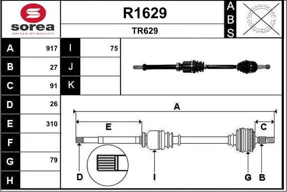 SNRA R1629 - Pogonska osovina www.molydon.hr
