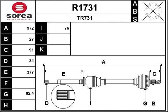 SNRA R1731 - Pogonska osovina www.molydon.hr