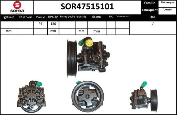 SNRA SOR47515101 - Hidraulična pumpa, upravljanje www.molydon.hr
