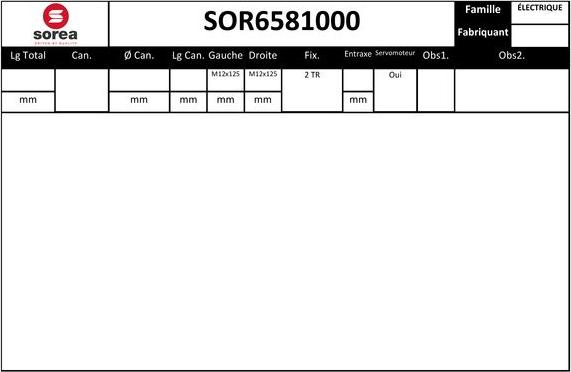 SNRA SOR6581000 - upravljački mehanizam www.molydon.hr