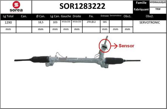 SNRA SOR1283222 - upravljački mehanizam www.molydon.hr