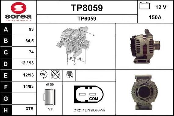 SNRA TP8059 - Alternator www.molydon.hr
