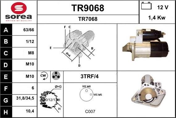 SNRA TR9068 - Starter www.molydon.hr