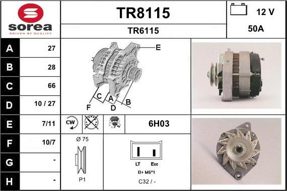 SNRA TR8115 - Alternator www.molydon.hr