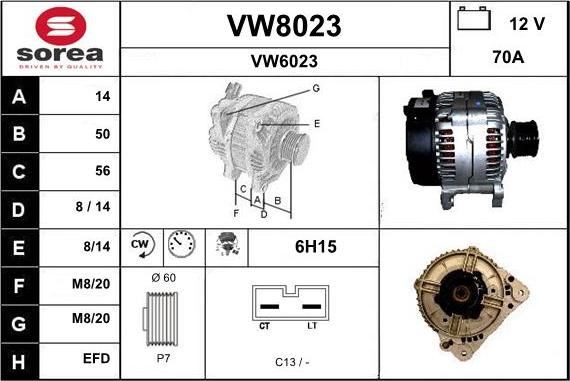 SNRA VW8023 - Alternator www.molydon.hr