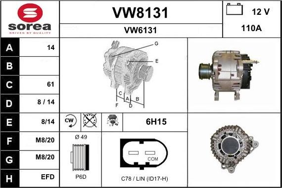 SNRA VW8131 - Alternator www.molydon.hr